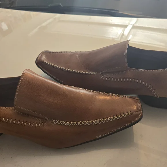 Giorgio Brutini Brown Leather Loafers - Picture 3 of 7